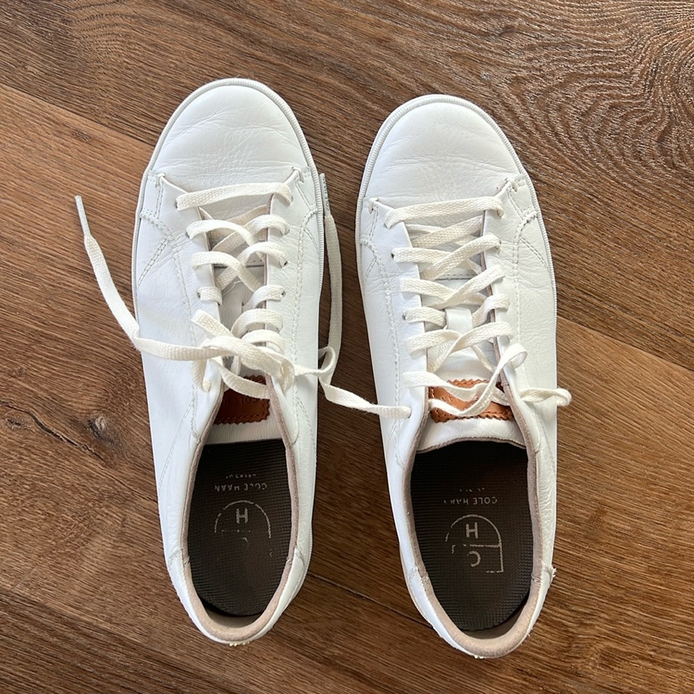 Cole Haan Leather Sneaker - White - W7